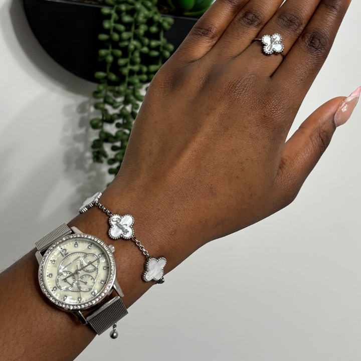 Bible Versed Clover Bracelets (Silver)