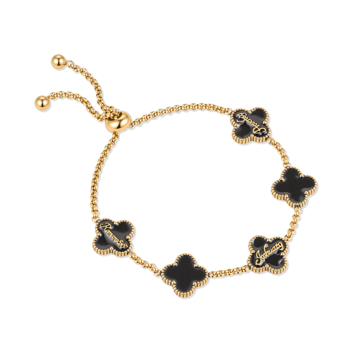 Bible Versed Clover Bracelets (Gold)