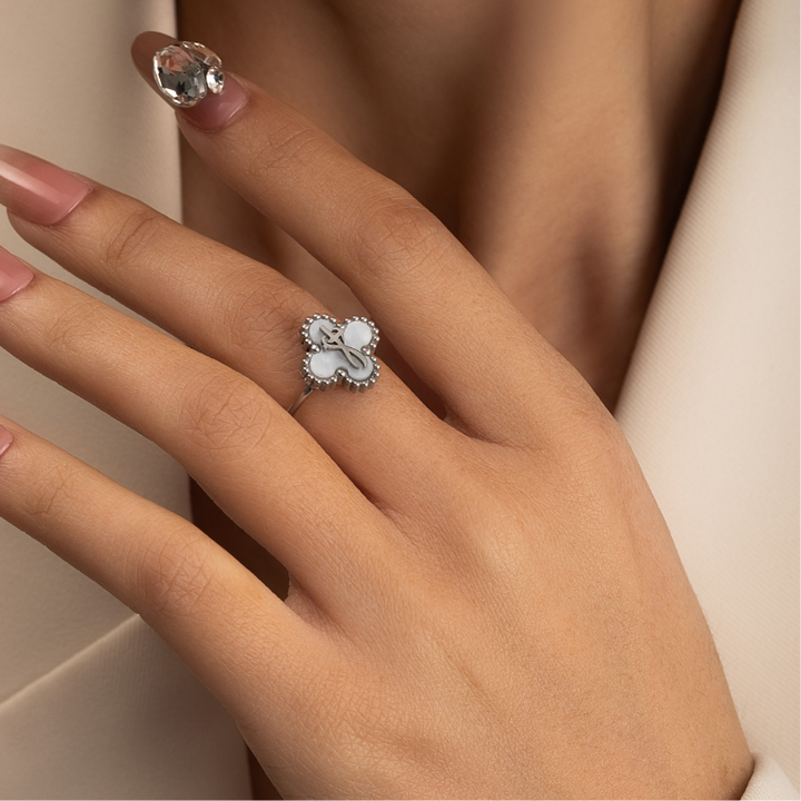 Faith-Inspired Clover Rings (Silver)