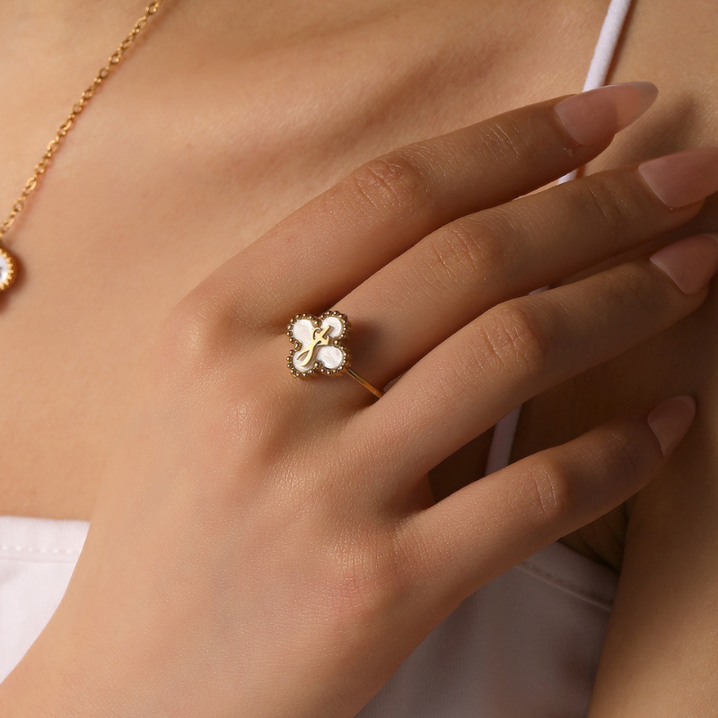 Faith-Inspired Clover Rings (Gold)