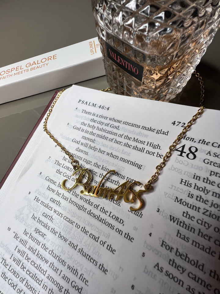 Psalm 46:5 bible versed necklace