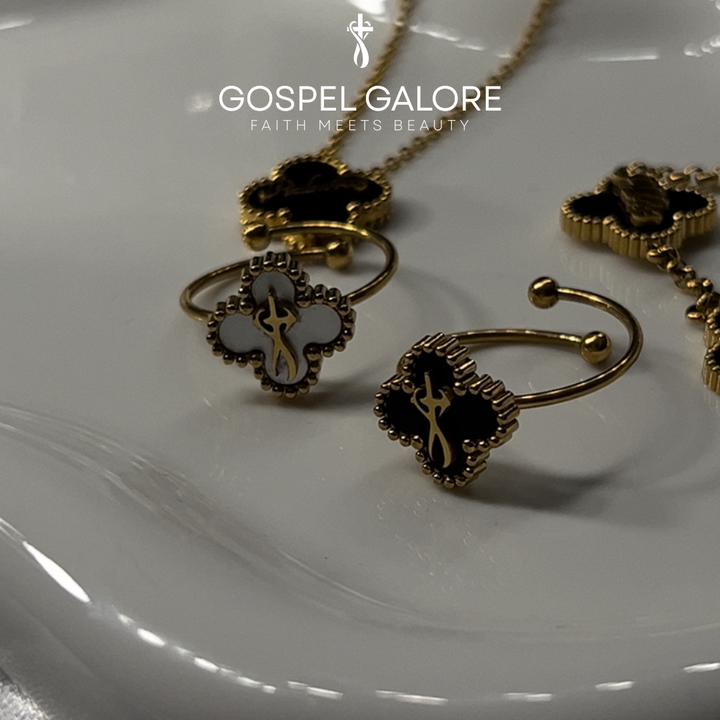 Faith-Inspired Clover Rings - Gold