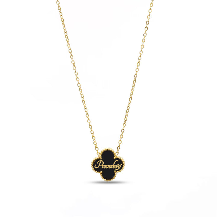 Bible Versed Clover Necklaces - Gold