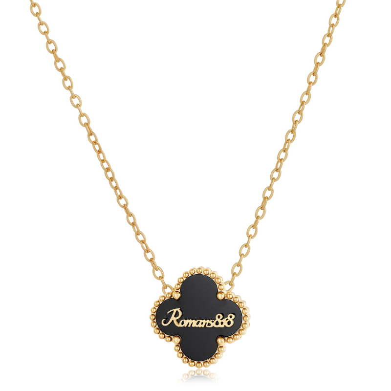 Bible Versed Clover Necklaces (Gold)