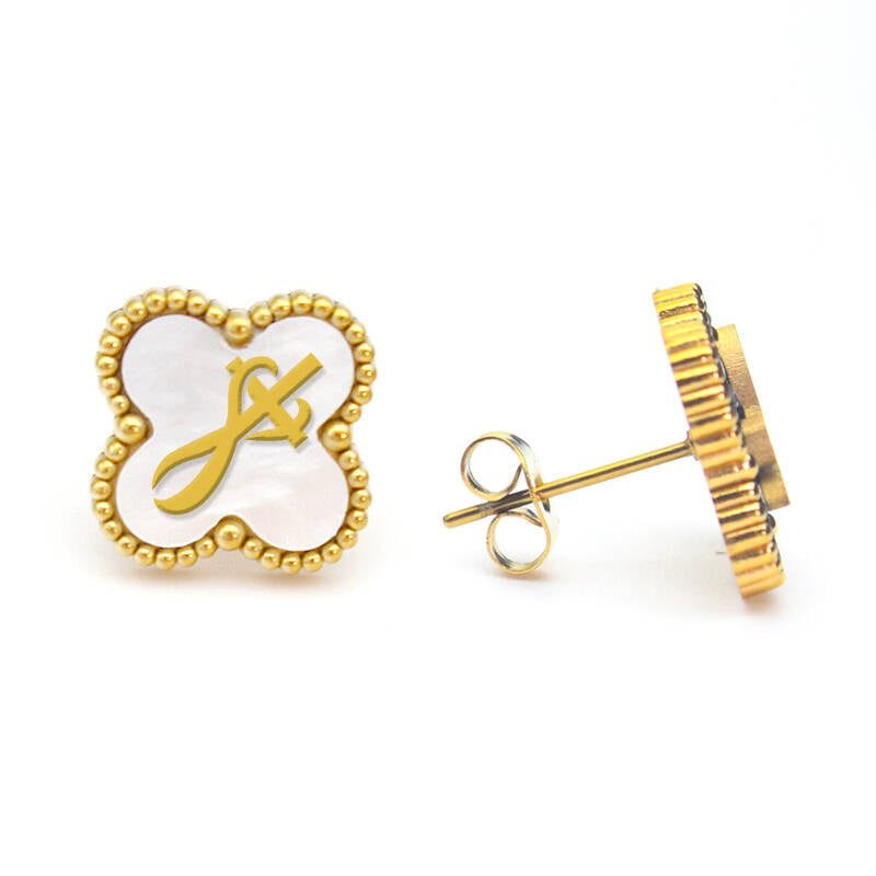 Faith-Inspired Clover Earrings - Gold